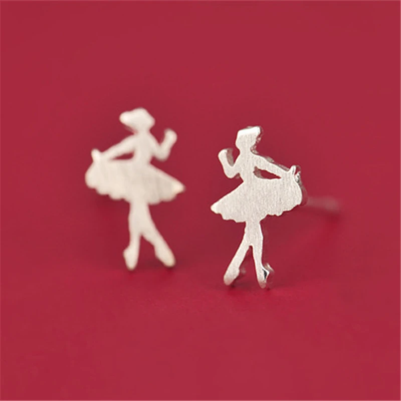 Женские серьги гвоздики с балериной RONGQING 1 шт.|girls stud earings|fashion earringsstud earrings |