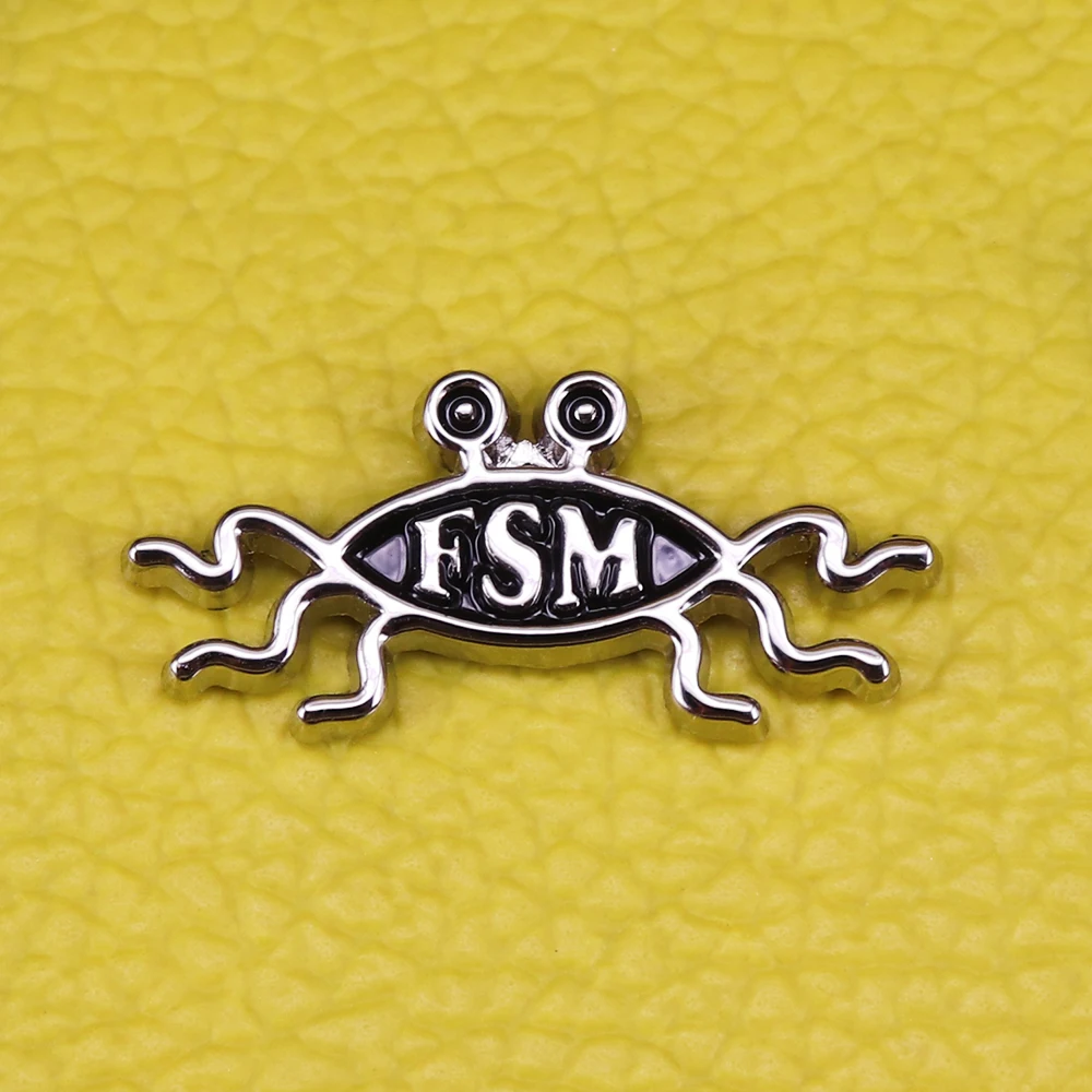 Летающий спагетти эмали штырь 《 FSM 》 брошь Pastafarian Бог значок Смешные