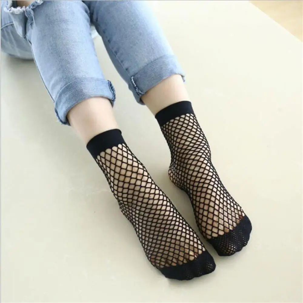Сетки для женщин конфеты полые дамы Sox Chic носки девочек. пикантные сетчатые