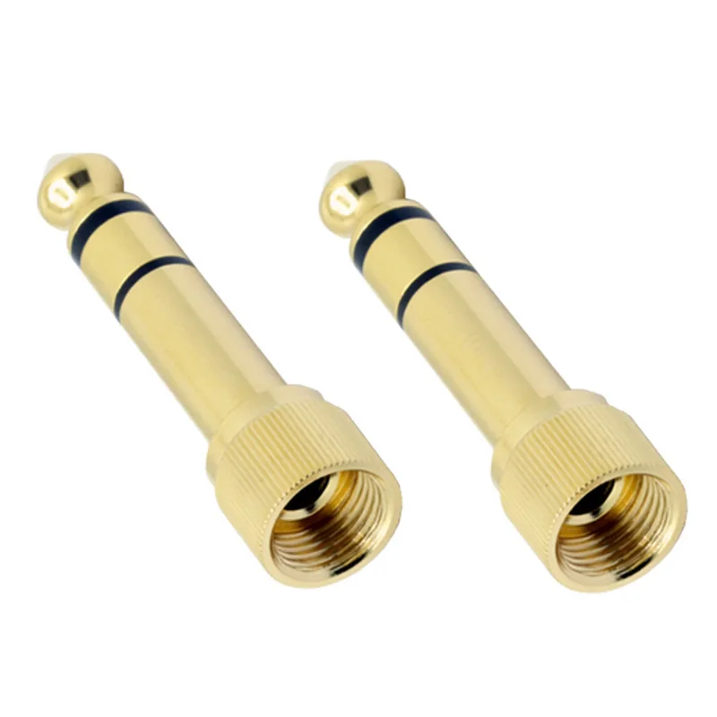 100pcs6.35mm 3 Poles Stereo Male Plug to 3.5mm Female Socket Jack 6.35mm Adapter Connector | Обустройство дома