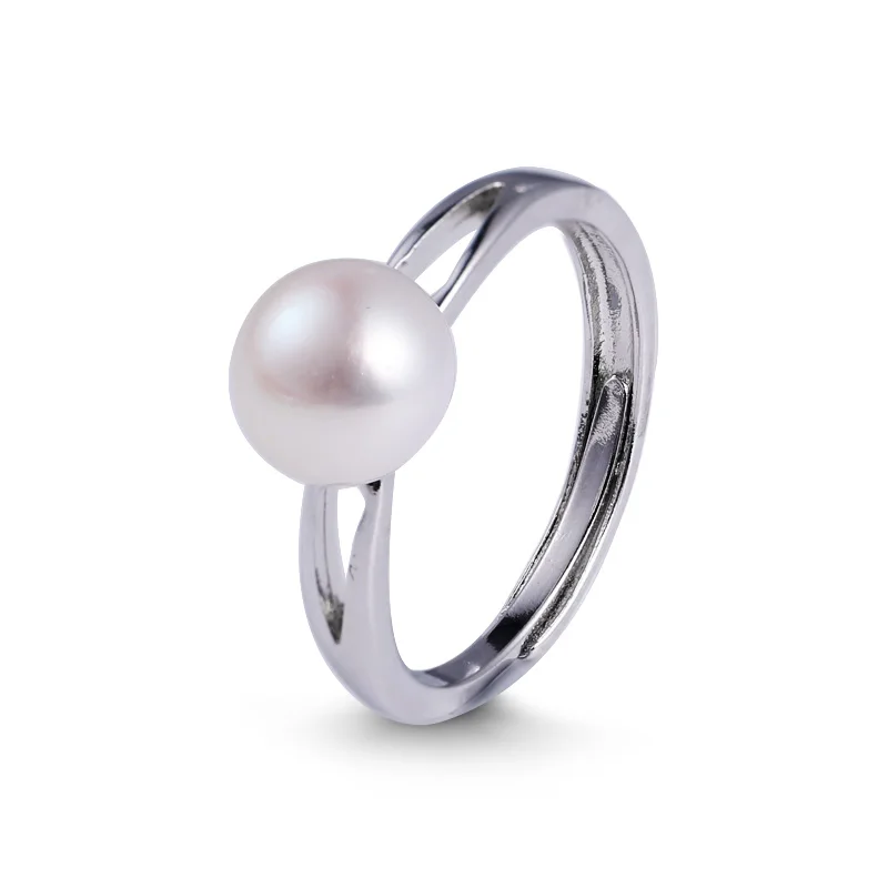 Souaime 2018 новая распродажа Anel Feminino 925 кольцо натуральный жемчуг 8-9 мм паровые