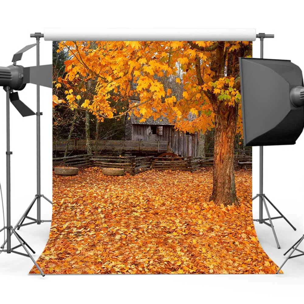 

Maple Leaf Background for Photography Autumn Photo Backdrop Studio Forest Props MR-2096