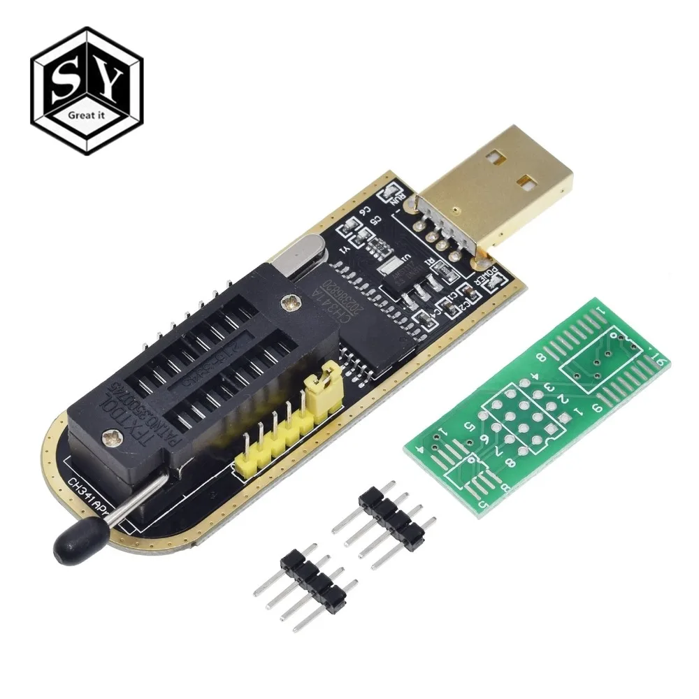 1 шт. отличная умная электроника CH340 CH340G CH341 CH341A 24 25 серия EEPROM флэш-память биос USB программатор с программным обеспечением и Драйвером
