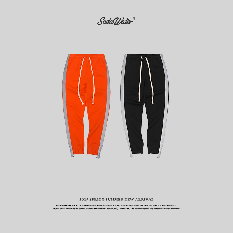 Сода вода 2018 Модная брендовая одежда мужские хипстерские техно спортивные штаны