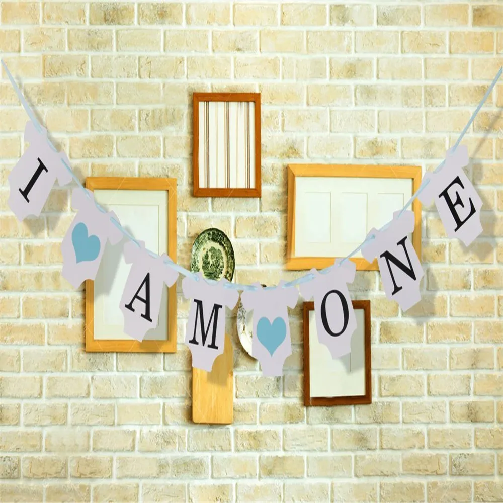 1 Набор бумажный флаг для фотобудки Я один|decorative decorative|decor girldecoration boy |