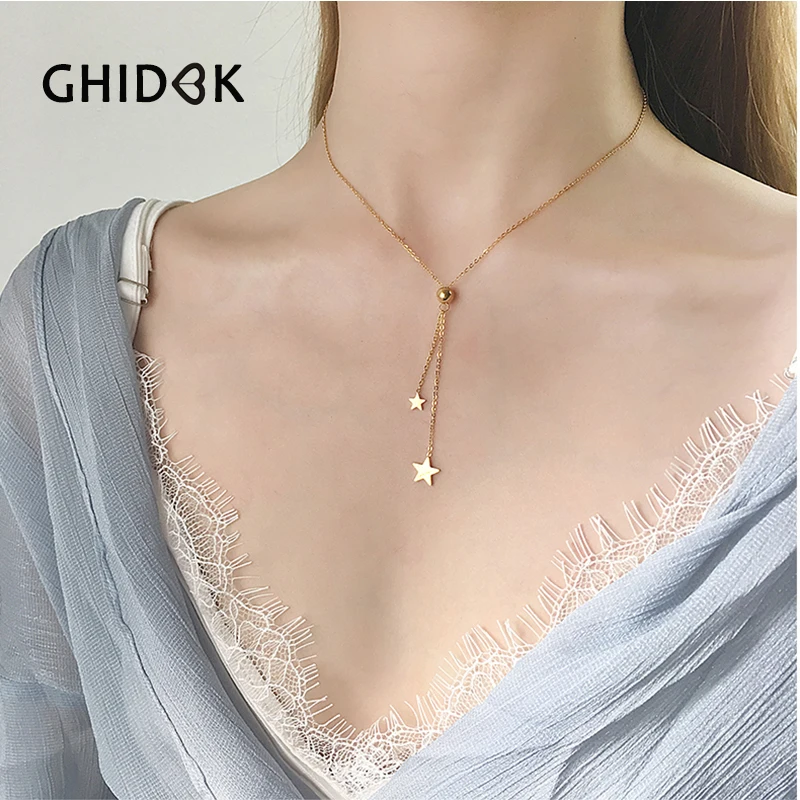 Женское Ожерелье с кисточками GHIDBK золотистого/серебряного цвета многослойное