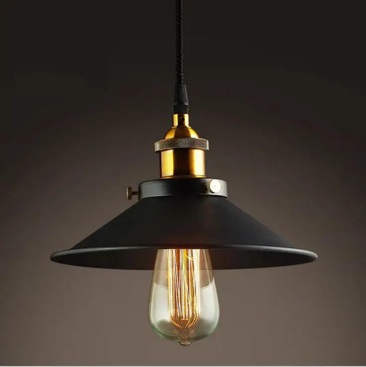 Железная люстра с крышкой для лампы потолочная лампа в стиле лофт и индастриал