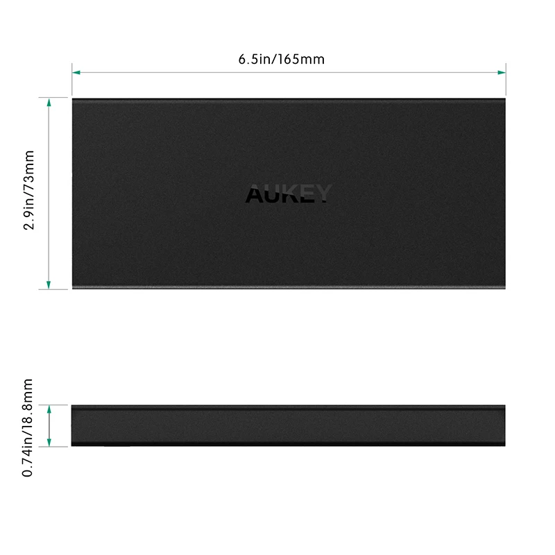 AUKEY Quick Charge 2 0 16000 мАч Мощность Bank USB Портативный внешний Батарея Быстрый Телефон