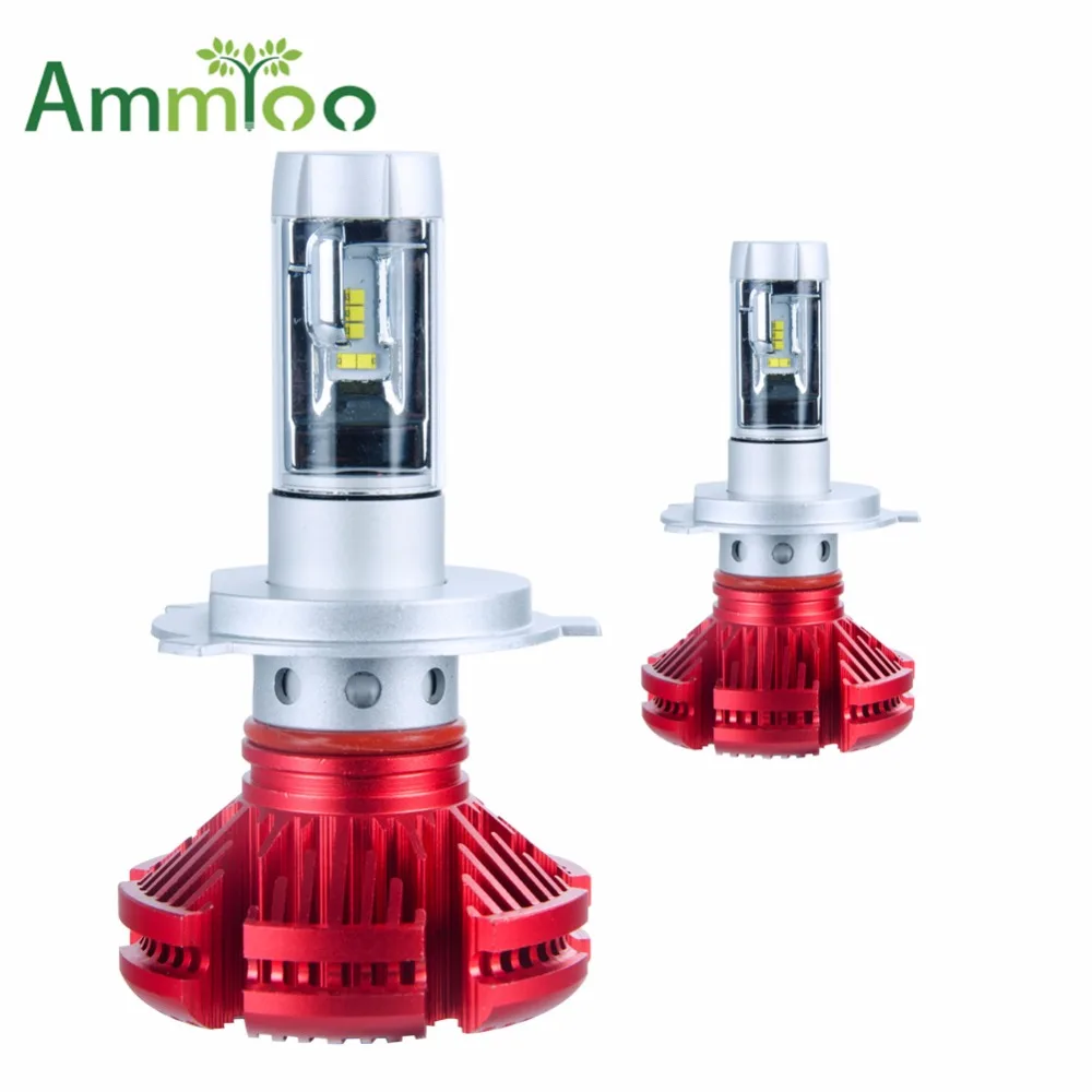 Автомобильный светодиодный фонарь AmmToo H4 H7 50 Вт 6000лм H11 9005 HB3 9006 с регулируемой цветовой температурой, автомобильные фары 3000 К 6500 к 8000 К