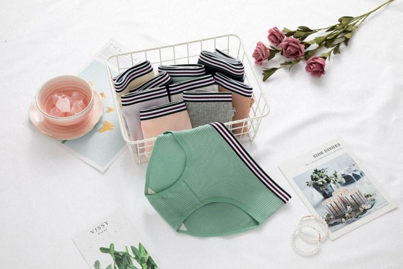 2 шт./Лот хлопковые трусики женское хлопковое нижнее белье с рисунком женские