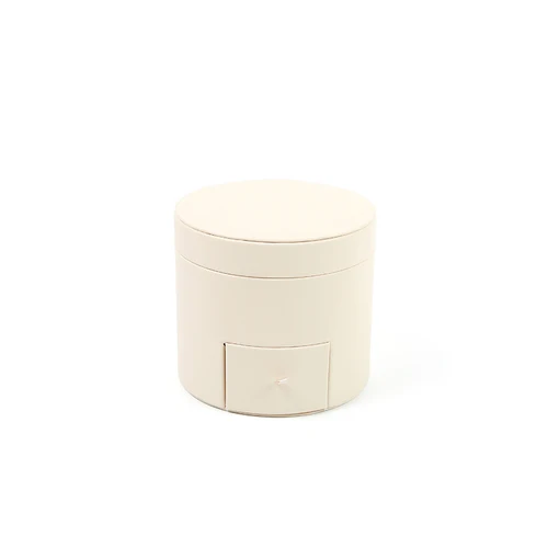 beige Двухслойная кожа круглый ящик цветок Коробка Букет c розами, подарок упаковка коробки юбилей Свадебный декор - Цвет: beige