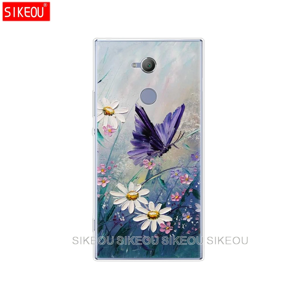 Силиконовый чехол для телефона sony xperia XA1 XA2 ULTRA PLUS L1 L2 XZ1 XZ2 compact XZ PREMIUM красивые цветы
