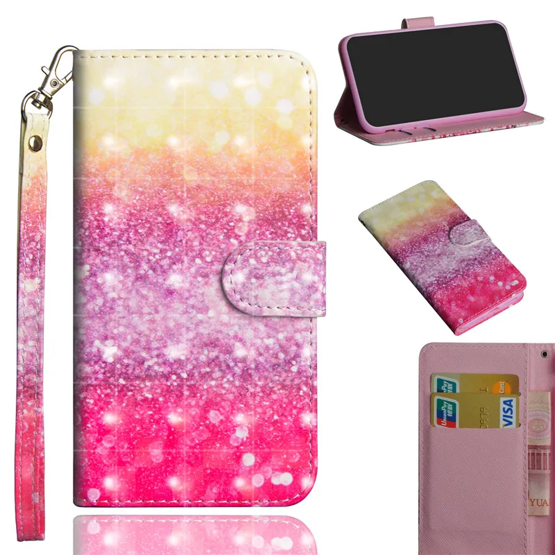 3D Painted PU Leather Wallet Cover For LG G7 K10 2017 Q6 G6 mini Q7 Flip Book Stent Phone Case K8 2018 X power2 Coque | Мобильные