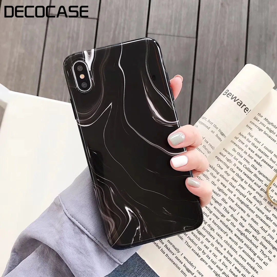 DECOCASE простые классические черные белые линии Breif силиконовые пара женщин мужчин