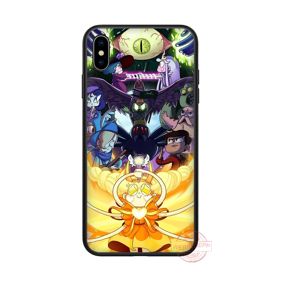 WEBBEDEPP Star vs evil Force Мягкий силиконовый чехол для телефона iPhone 5 6 7 8 Plus X XS XR Max.11 11peo 11proMax
