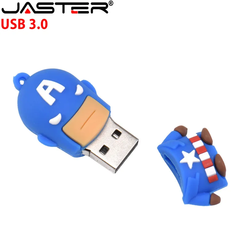 JASTER USB 3,0, креативный мультяшный персонаж Marvel, серия супергероев, usb флеш-накопитель, 4 ГБ, 8 ГБ, 16 ГБ, 32 ГБ, 64 ГБ, быстрая usb карта памяти