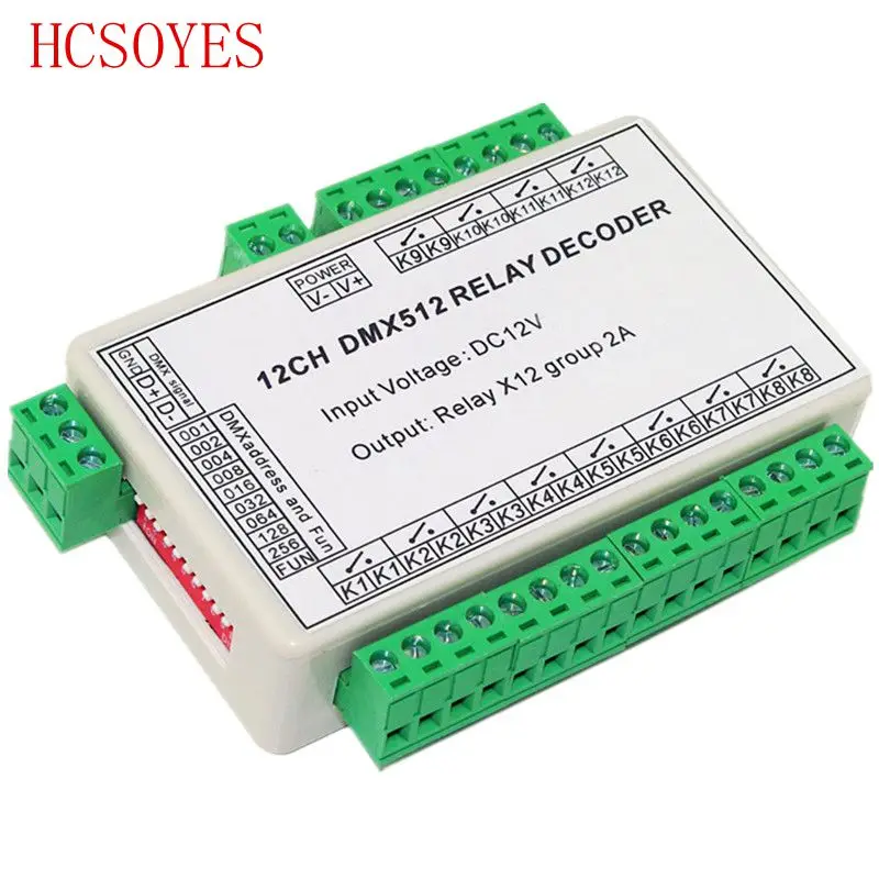 

1pcs/lots 12CH 12 channel dmx512 relay led controller decoder