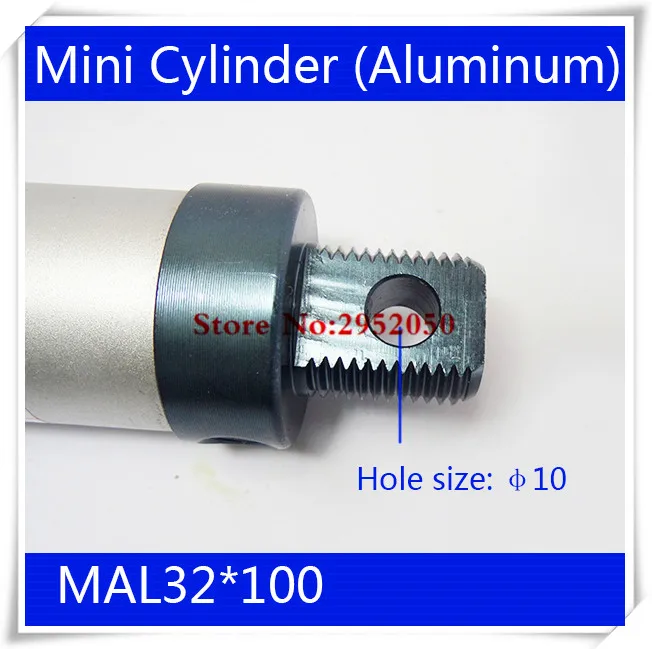 

Free shipping barrel 32mm Bore 100mm Stroke MAL32*100 Aluminum alloy mini cylinder Pneumatic Air Cylinder MAL32-100