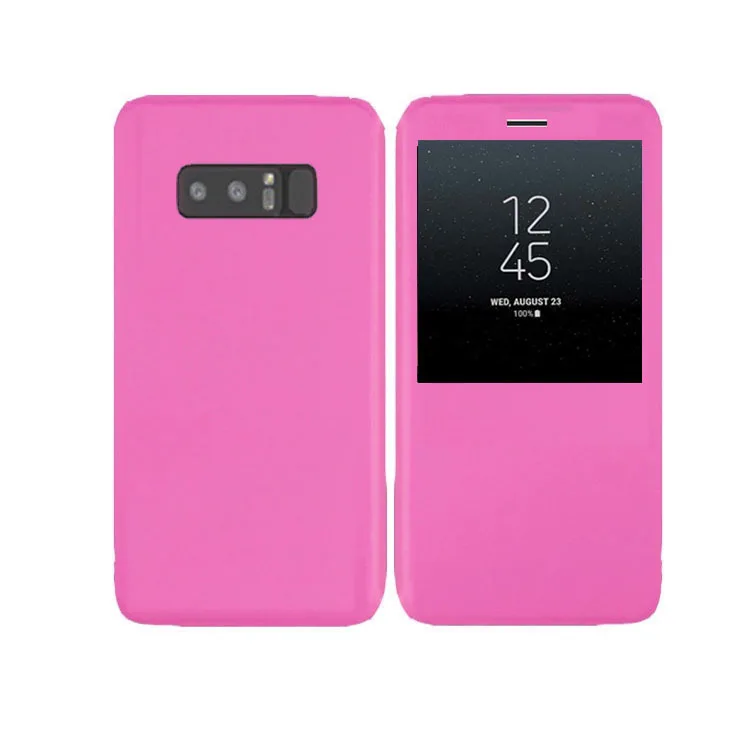 KIYLCZXYCM для galaxy note 8 Smart оригинальный вид окна флип кожаный чехол на samsung (6 3 дюймов)