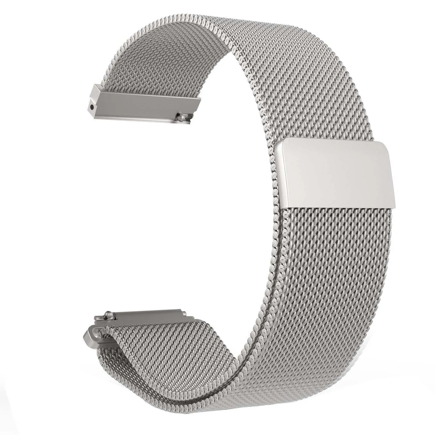 Серебристый DK браслет для Amazfit ремешок Bip Металл Нержавеющая сталь bel для Huami Amazfit gtr 47 мм 42 мм ремешок на запястье lite gts браслет - Цвет: Серебристый