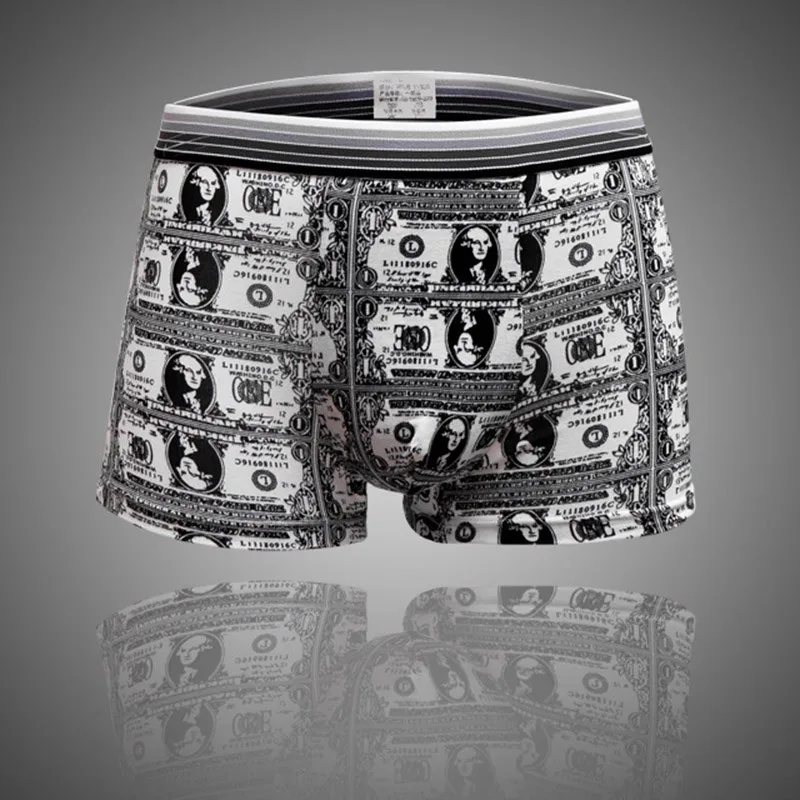 5 шт./партия модные мужские трусы боксеры мягкие дышащие с принтом шт.|boxer shorts|men boxer