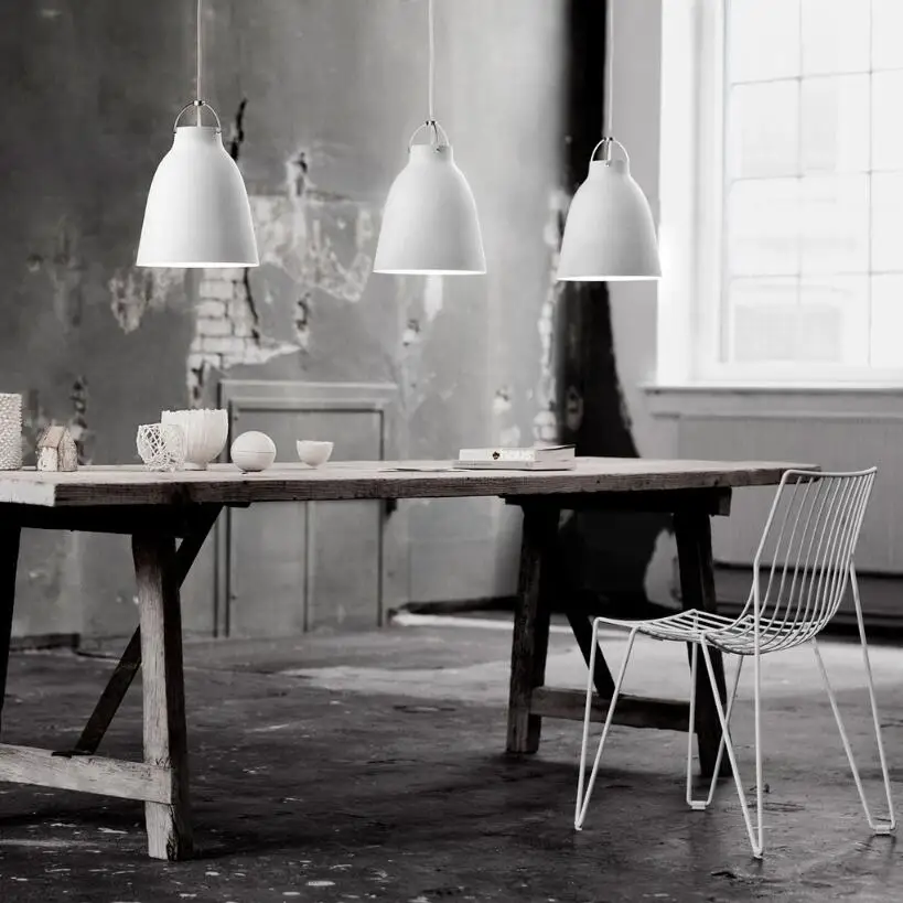 D40cm Cecilie Manz Caravaggio e27 led glossy White/Black Pendant Lights lamps Lighting Dining Room Bedroom Cafe Shop hang lamp | Лампы и