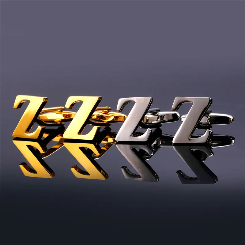 Запонки пуговицы с буквами Z для мужчин высококачественные золотистые