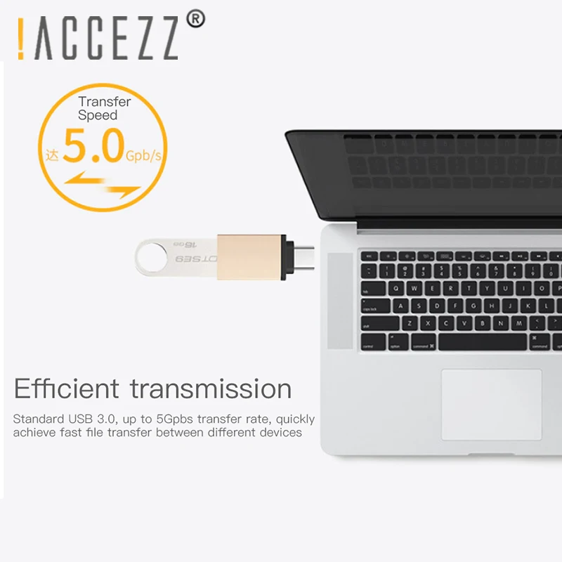 ! ACCEZZ USB OTG адаптер Type C к конвертер для вспышки One Plus 5 LG G5 G6 Xiaomi Mi 6 8 Samsung Galaxy S8 S9