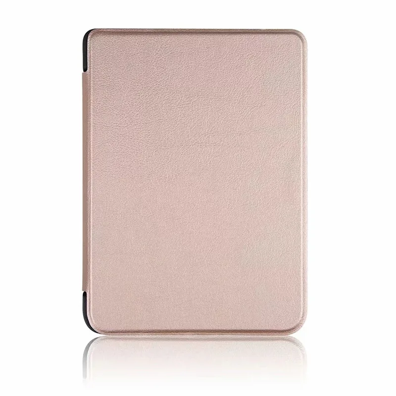 Rose gold Ультратонкий умный чехол из искусственной кожи с рисунком на магните для kobo Clara N249, Прозрачный HD 6,0 электронные книги, защитный чехол+ пленка+ стилус - Цвет: Rose gold