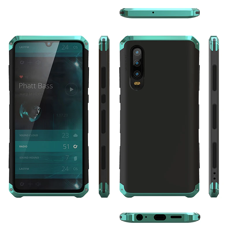 Роскошный Ультратонкий бампер для Huawei P30Pro противоударный жесткий металлический
