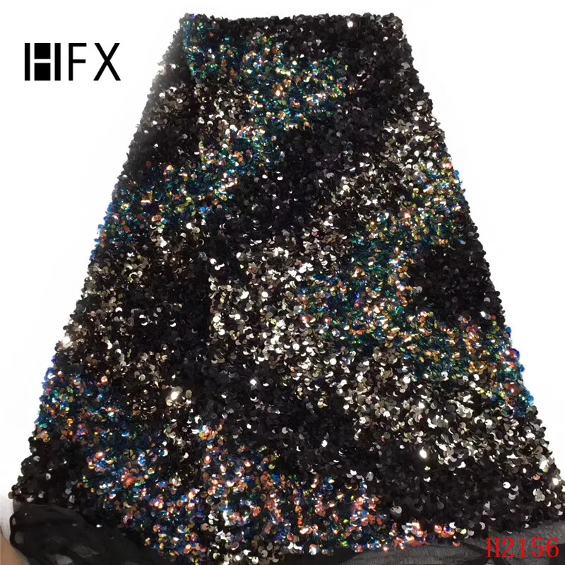 HFX фиолетовые кружевные ткани 3D тяжелые расшитые блестками вышитый материал