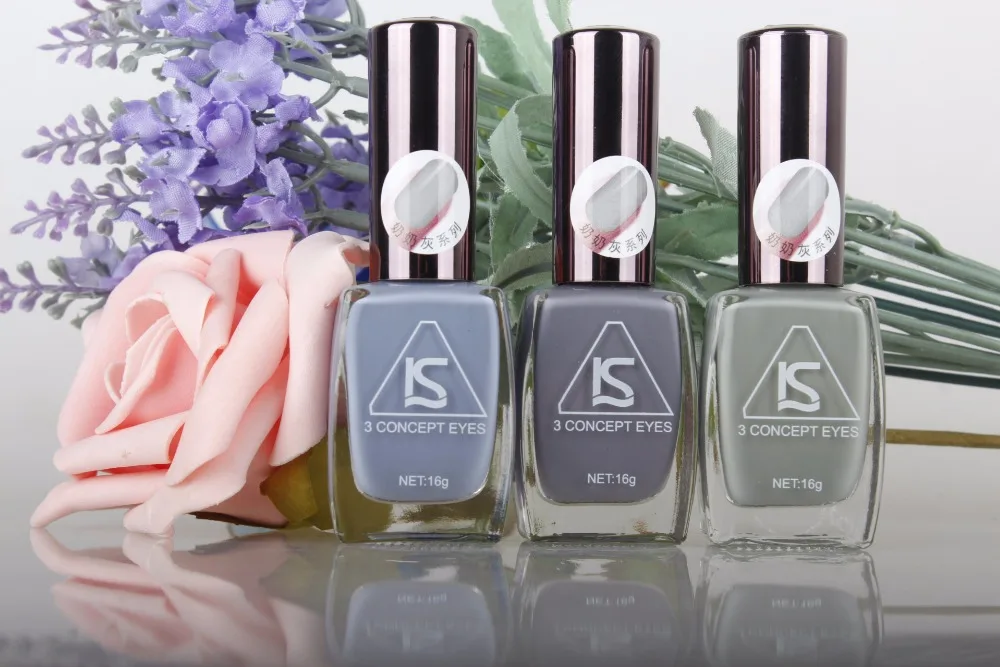 Новинка серый Paradise seires Лаки для ногтей 12 Цветов 15 мл матовый лак Лаки ретро специальные жидкости ногтей пигмент польский