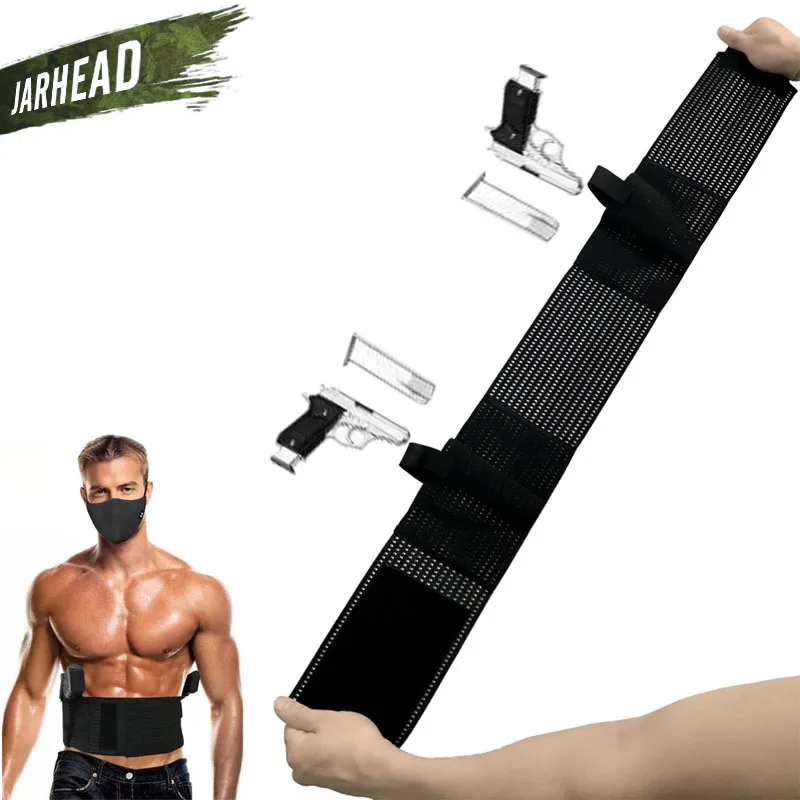

Tactical Stealth Gun Belt Left Right Pistol Holster Breathable High Elasticity Waist Holster