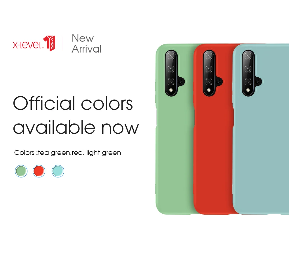 X-Level для huawei Honor 20 pro Чехол, мягкая Жидкая силиконовая резина, оригинальная задняя крышка для телефона huawei Honor 20 lite чехол