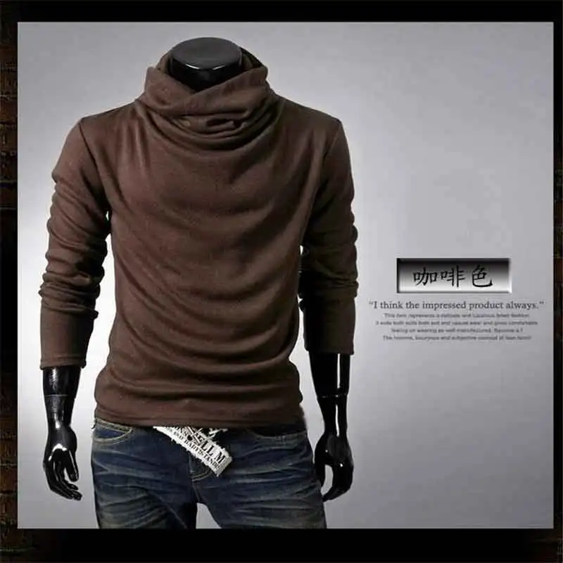 Zhengzhou Однотонный свитер мужской бренд 2017 Slim Fit Серый Белый Черный 6 цветов men