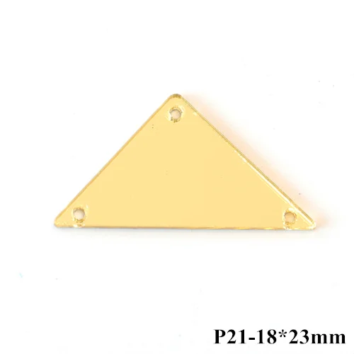 P21-18X33mm Пробивая по доступной цене! 50 шт. шампанское зеркало пришить стразы неправильной формы акриловые зеркала на камнях со стразами для свадьбы платье B3597 - Цвет: P21-18X33mm