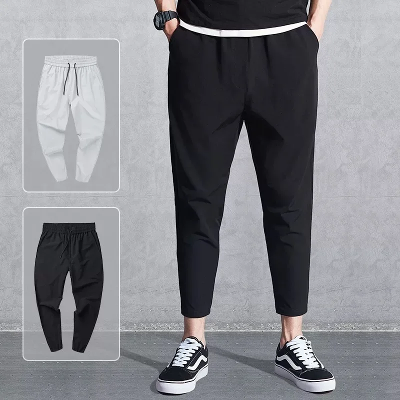 Брюки мужские эластичные тянущиеся тонкие летние 2019|Джоггеры| |