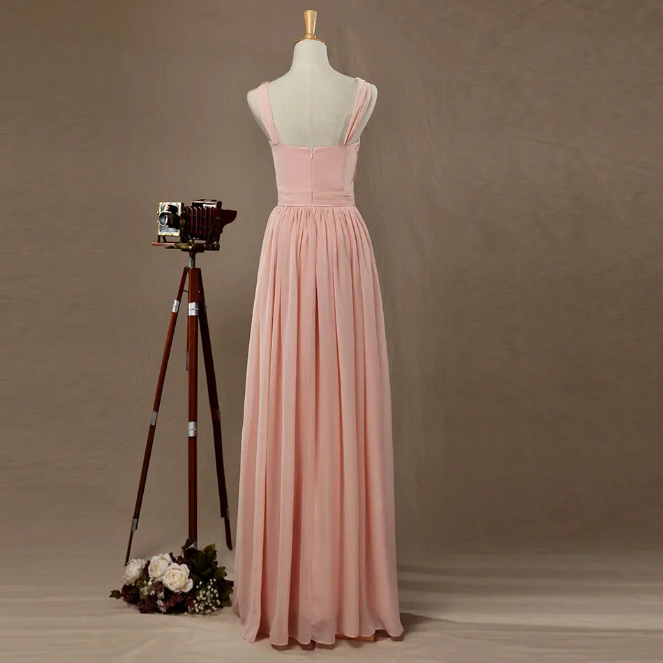 Розовое Новое поступление простые шифоновые плиссированные трапециевидные