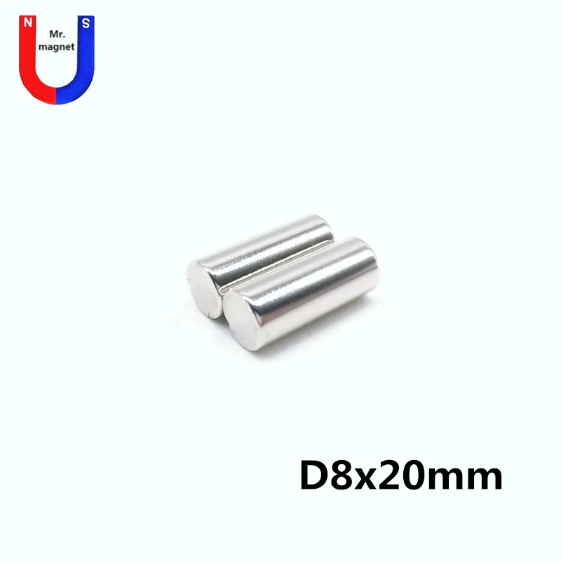 

30pcs 8*20 8x20 mm magnet bar 8mm x 20mm Super Round Cylinder Neodymium Permanent Magnets strong magnet