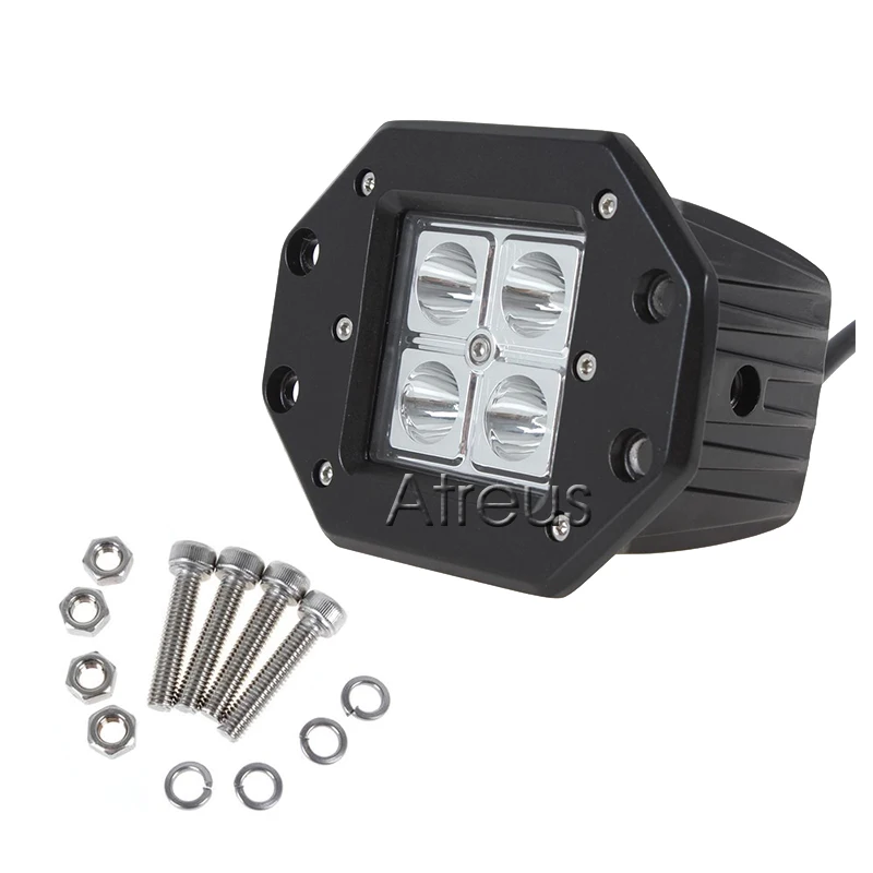 Atreus 10Pcs 3 дюйма 12 Вт Автомобильный светодиодный рабочий светильник 12V LED пятно