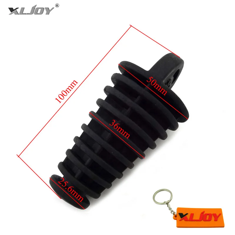 Черный глушитель XLJOY выхлопная пробка для питбайка мотоцикла Honda Yamaha квадроцикла