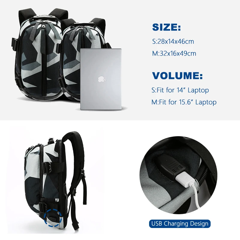 ozuko fashion men usb charging school bag oxford waterproof backpack for teenagers 14 15 6 inch laptop backpacks male mochila free global shipping