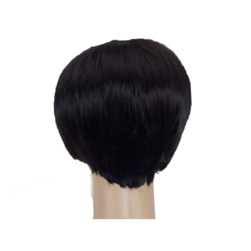 HAIRJOY Короткий Прямой полный парик для женщин и мужчин синтетический стул парики боковые челки термостойкие 5 цветов