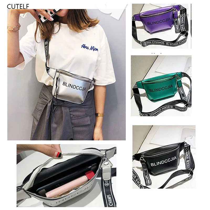 Черная поясная сумка из искусственной кожи для женщин на пояс нагрудная с