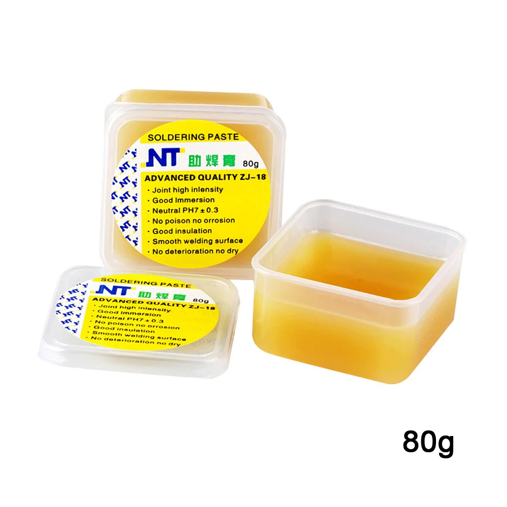 80g NT ZJ-18 50g 80g 150g желтый сварочная смазка заранее качество телефон ремонт Сварка паста для флюсовой пайки высокой интенсивности канифоль - Цвет: 80g