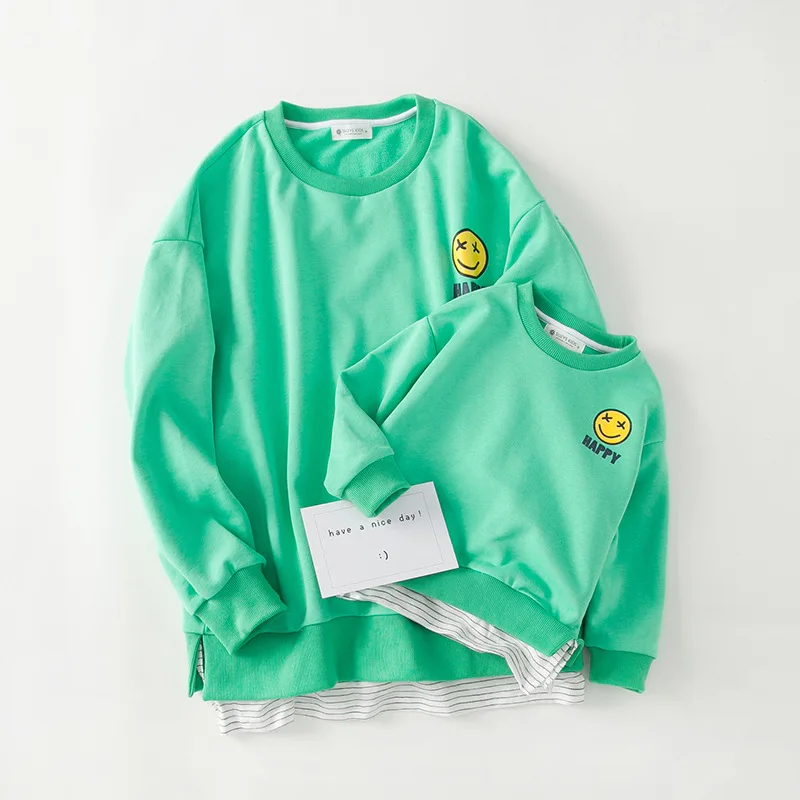 Новая семейная одежда для матери и дочери Мультяшные Семейные рубашки модная