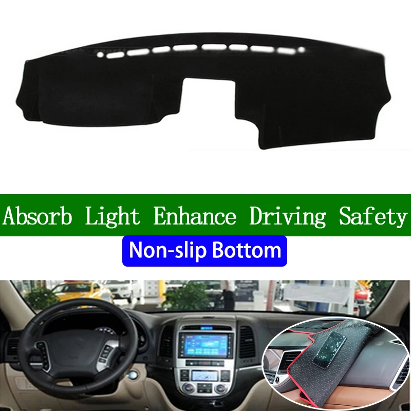 Для Hyundai Santa Fe 2007 2008 2009 2010 2011 2012 нескользящая Нижняя крышка приборной панели