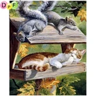 DPF DIY алмазная живопись животные белка вышивка Алмазная мозаика Алмазная вышивка кошка рисунок хобби и ремесла домашний декор