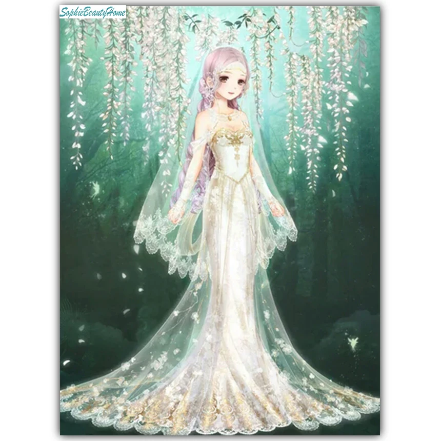

Sophie beauty home DIY diamond embroidery 5D painted cross stitch 3D animation Princess wall home decoration mosaic picture