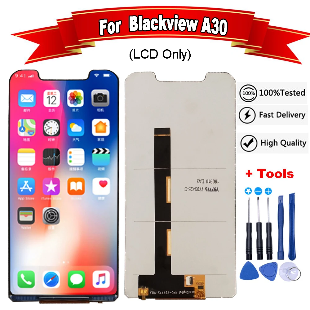For BLACKVIEW A30 LCD Display Screen 100% Original New Tested High Quality Replacement A30+tools | Мобильные телефоны и